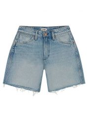Wrangler Szorty dżinsowe w kolorze błękitnym rozmiar: W32. Niebieskie szorty damskie Wrangler, z aplikacjami, z bawełny. Za 211.45 zł.