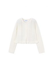 Mayoral Kardigan 3383 Écru Regular Fit. Swetry dziewczęce Mayoral, bez wzorów, z wiskozy, bez kołnierzyka. Za 109.99 zł.