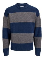 Jack & Jones Sweter w kolorze szaro-granatowym rozmiar: XL. Niebieskie swetry męskie Jack & Jones, xl, bez wzorów, z wełny, bez kołnierzyka. Za 134.95 zł.
