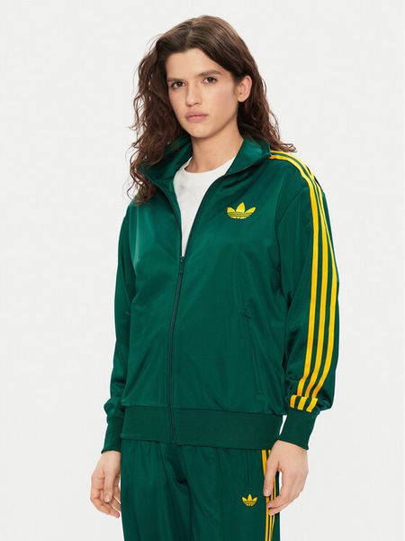 Adidas Bluza adicolor Classic Firebird JP2299 Zielony Loose Fit. Zielone bluzy bez kaptura damskie Adidas, xl, z syntetyku. Za 229.99 zł.