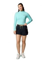 Columbia Koszulka funkcyjna "Open Water" w kolorze turkusowym rozmiar: L. Niebieskie bluzki sportowe damskie Columbia, l, z materiału, bez kołnierzyka, bez ramiączek. Za 82.83 zł.