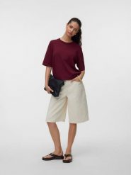 Vero Moda Sweter w kolorze bordowym rozmiar: S. Czerwone swetry klasyczne damskie Vero Moda, s, bez kołnierzyka. Za 77.95 zł.
