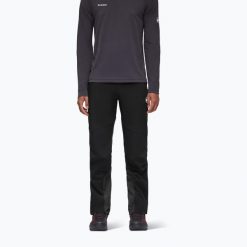 Spodnie skiturowe męskie Mammut Aenergy SO Hybrid. Czarne spodnie materiałowe męskie Mammut, bez wzorów, sportowe. Za 529.99 zł.