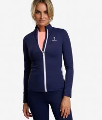 Koszulka/bluza z długim rękawem damska. Niebieskie bluzy z kapturem damskie NORDICDOTS, na jesień, l, z bawełny. Za 365.00 zł.