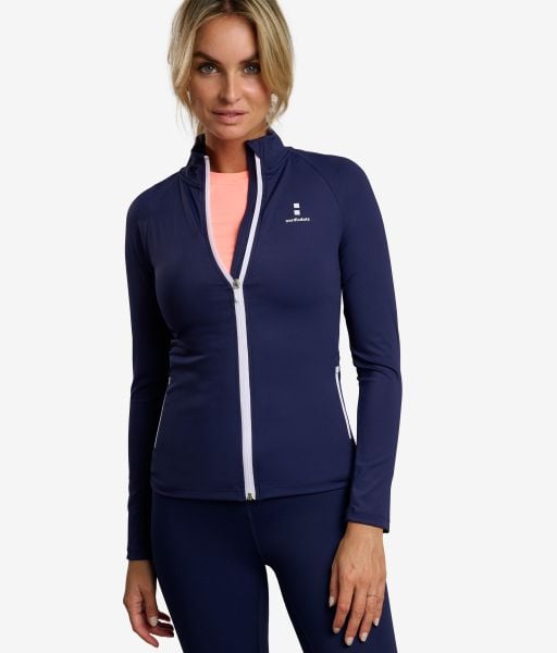 Koszulka/bluza z długim rękawem damska. Niebieskie bluzy z kapturem damskie NORDICDOTS, na jesień, l, z bawełny. Za 365.00 zł.