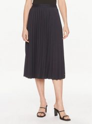 Tommy Hilfiger Spódnica plisowana Fluid WW0WW41793 Granatowy Regular Fit. Niebieskie spódniczki damskie Tommy Hilfiger, bez wzorów, z syntetyku, midi. Za 339.99 zł.