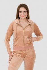 JUICY COUTURE Beżowa bluza Robertson Gold Hoodie. Brązowe bluzy bez kaptura damskie Juicy Couture, s. W wyprzedaży za 370.99 zł.