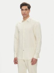 BOSS Koszula C-Hal 50539531 Kremowy Casual Fit. Białe koszule męskie Boss, m, bez wzorów, ze lnu, bez kołnierzyka, bez ramiączek. Za 279.99 zł.