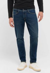 Męskie Spodnie Jeansowe Mustang Style Oregon Slim Denim Blue 1016799 5000 774. Niebieskie spodnie materiałowe męskie Mustang, bez wzorów, z denimu. Za 219.99 zł.