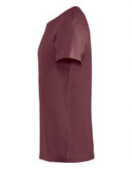 Clique Basic-T Junior T-shirt z prążkowanym wykończeniem z bawełny – burgundy. Czerwone t-shirty damskie CLIQUE, bez wzorów, z bawełny, bez kołnierzyka. Za 84.46 zł.