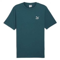 Koszulka sportowa męska Puma Classics Small Logo Tee. Zielone t-shirty sportowe męskie Puma, l, z tkaniny, bez ramiączek, na fitness i siłownię. Za 169.00 zł.