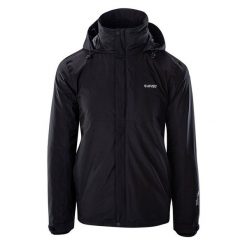 Kurtka Męska Helmo 3 W 1. Czarne kurtki męskie Hi-tec, l, bez wzorów, sportowe, bez kaptura. Za 380.99 zł.