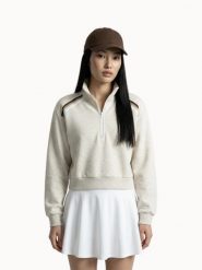 Bluza damska z zamkiem 1/2 Le Coq Sportif Heritage. Brązowe bluzy bez kaptura damskie Le Coq Sportif, l, bez wzorów, z materiału, bez ramiączek, długie, bez kaptura. Za 348.00 zł.