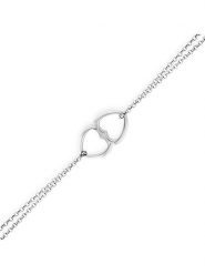 Eclat d'Argent Srebrna bransoletka z elementem ozdobnym rozmiar: onesize. Szare bransoletki damskie Eclat d'Argent, srebrne. Za 100.99 zł.