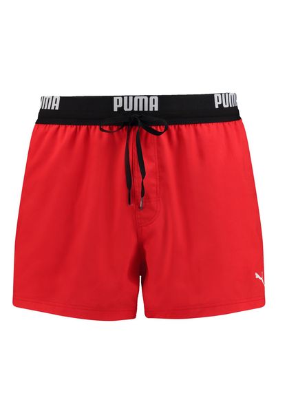 Kąpielówki męskie Logo Krótkie. Czerwone kąpielówki męskie Puma, m, bez wzorów, z materiału, do pływania. Za 221.30 zł.
