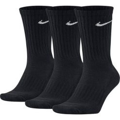 Sportowe skarpetki Nike 3-pak Crew SX4508. Czarne skarpetki męskie Nike, bez wzorów. W wyprzedaży za 59.99 zł.