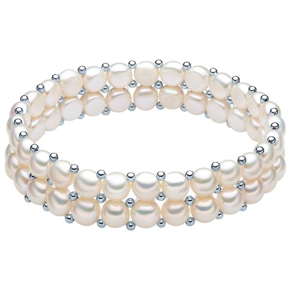 Valero Pearls Bransoletka z pereł srebro wysokiej próby Perła hodowlana słodkowodna srebrny Bransoletki 1 ct Damski. Szare bransoletki damskie Valero Pearls, srebrne. Za 259.99 zł.