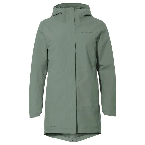Parka damska z kapturem VAUDE Cyclist II. Zielone parki damskie Vaude, na zimę, s, bez wzorów, z materiału. Za 1,002.35 zł.