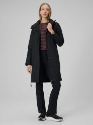 4F Płaszcz membrana 8000 damski - czarny XXL. Czarne płaszcze damskie 4f, xxl, bez wzorów, ze skóry. Za 499.99 zł.