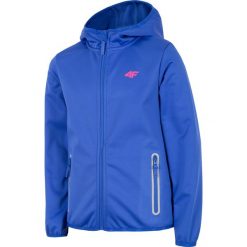 Softshell dziewczęcy (122-164) JSFD403 - kobalt. Brązowe kurtki softshell damskie 4F JUNIOR, m, bez wzorów, z softshellu, bez kaptura. W wyprzedaży za 79.99 zł.