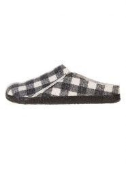 Birkenstock Skórzane kapcie w kolorze biało-czarnym rozmiar: 36. Białe kapcie damskie Birkenstock, z materiału. Za 250.94 zł.