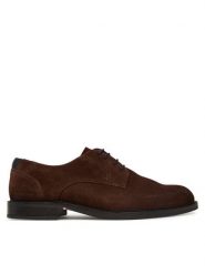 Tommy Hilfiger Półbuty Corporate Dressy Suede Shoe FM0FM05969 Brązowy ciemny. Brązowe półbuty męskie Tommy Hilfiger, ze skóry, bez zapięcia. Za 649.99 zł.
