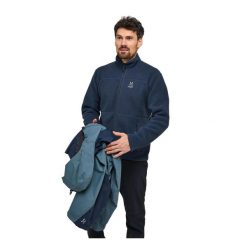 Bluza polarowa męska Mossa Pile Jacket. Niebieskie bluzy bez kaptura męskie Haglöfs, m, z polaru. Za 650.00 zł.