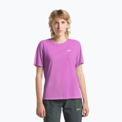 Koszulka trekkingowa damska Jack Wolfskin Vonnan. Fioletowe bluzki sportowe damskie Jack Wolfskin, l, bez wzorów, z poliesteru, bez ramiączek. Za 159.99 zł.
