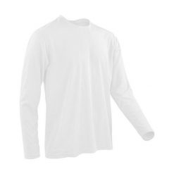 T-shirt Unisex Dla Dorosłych Z Długim Rękawem Performance. Białe t-shirty damskie SPIRO, l, bez wzorów, bez kołnierzyka. Za 64.99 zł.
