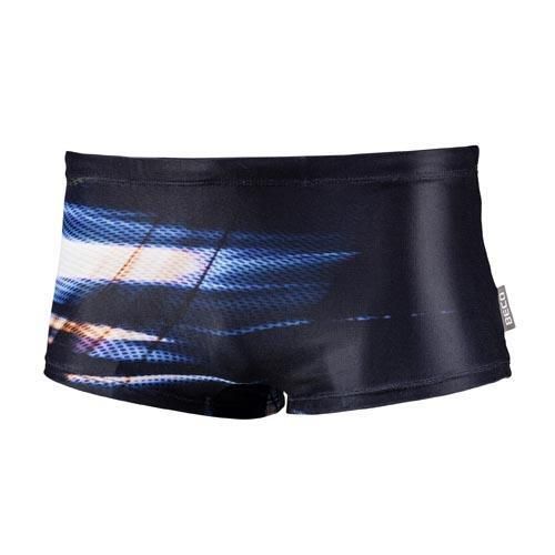 Kąpielówki beco Competition boxer czarne pomarańczowo-niebiesko-białe. Białe kąpielówki męskie 47 Brand, bez wzorów, z poliesteru. Za 225.99 zł.