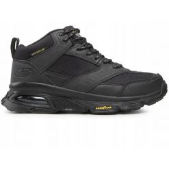 Buty trekkingowe na co dzień męskie SKECHERS BULLDOZER wodoodporne wysokie. Czarne buty trekkingowe męskie Skechers, ze skóry, bez zapięcia. Za 379.00 zł.