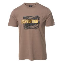 T-shirt Męski Z Krótkim Rękawem Reman. Brązowe t-shirty męskie Hi-tec, m, bez wzorów, bez kołnierzyka. Za 77.99 zł.