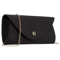Kopertówka damska wykonana z tkaniny syntetycznej w czarnym kolorze Rovicky R-XS029-3. Czarne torebki wieczorowe ROVICKY, bez wzorów, z syntetyku, bez kołnierzyka, bez ramiączek. Za 45.00 zł.