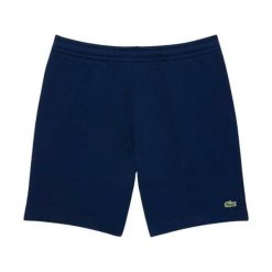 Szorty sportowe Lacoste z bawełny w kolorze granatowym. Niebieskie szorty męskie Lacoste, bez wzorów, z bawełny, eleganckie. Za 403.05 zł.