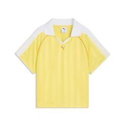 T-shirt damski Puma T7. Żółte t-shirty damskie Puma, xl, bez wzorów, z dzianiny, bez kołnierzyka. Za 206.55 zł.