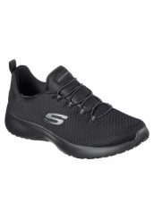 Buty do chodzenia damskie Skechers Dynamight. Czarne buty sportowe na co dzień damskie Skechers, bez wzorów, z materiału, trekkingowe. Za 286.00 zł.