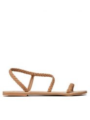 Manebi Sandały Sandals S 9.5 Y0 Brązowy. Brązowe sandały damskie Manebi, bez wzorów, ze skóry, bez obcasa, na płaskiej podeszwie. Za 799.99 zł.