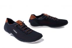 RIEKER 07555-14 blue, półbuty męskie. Niebieskie półbuty męskie Rieker, bez zapięcia. Za 359.90 zł.
