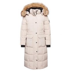 Damska długa kurtka Superdry Everest. Szare kurtki damskie Superdry., na zimę, m, z aplikacjami, z futra, bez kaptura. Za 814.60 zł.