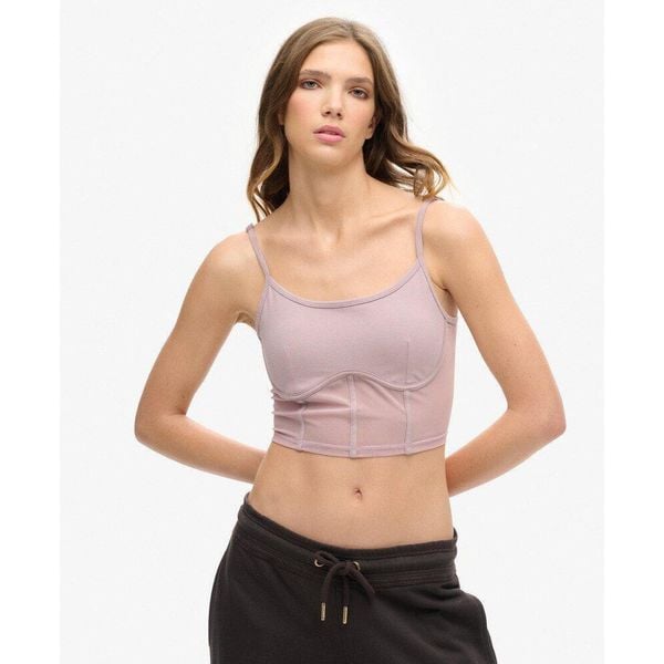 Biustonosz dla kobiet Superdry Sport Tech. Fioletowe biustonosze sportowe damskie Superdry., bez wzorów. W wyprzedaży za 157.30 zł.