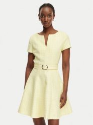 Morgan Sukienka koktajlowa 261-RCARL Żółty Regular Fit. Żółte sukienki damskie Morgan, bez wzorów, z syntetyku, wizytowe, bez kołnierzyka, bez ramiączek. Za 429.99 zł.