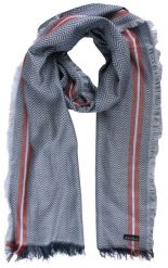 Lekki (Przejściowy) Szalik Bawełniany - Fraas - Niebieski w Jodełkę. Niebieskie szaliki męskie V. Fraas, bez wzorów, z bawełny. Za 79.00 zł.