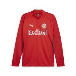 Męska bluza treningowa z zamkiem 1/4 FC Red Bull Salzburg PUMA Red Navy Blue. Czerwone bluzy bez kaptura męskie Puma, m. W wyprzedaży za 219.00 zł.