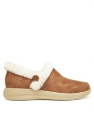Skechers Kapcie Cozy Escape 168114/CSNT Brązowy. Brązowe kapcie damskie Skechers, ze skóry. Za 209.99 zł.