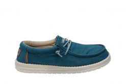 Półbuty Hodaki Captain Worn Illusion 003271, Niebieski, Materiał - 43. Niebieskie półbuty męskie Hodaki, na lato, z bawełny, bez zapięcia. W wyprzedaży za 179.10 zł.