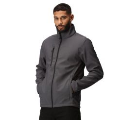 Kurtka Softshellowa Męska. Szare kurtki męskie Regatta, l, bez wzorów, z dzianiny, klasyczne, bez kaptura. Za 186.99 zł.