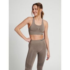 Damski bezszwowy biustonosz sportowy Hummel Shaping. Czerwone biustonosze sportowe damskie HUMMEL, bez wzorów, z dzianiny. Za 162.50 zł.
