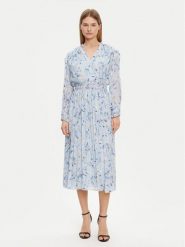 BOSS Sukienka codzienna 50530539 Błękitny Regular Fit. Niebieskie sukienki damskie Boss, na co dzień, bez wzorów, z jedwabiu, bez kołnierzyka, bez ramiączek, proste. Za 1,769.00 zł.