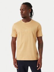Beverly Hills Polo Club T-Shirt P-FW26M-TS1536 Beżowy Regular Fit. Brązowe koszulki polo męskie Beverly Hills Polo Club, m, bez wzorów, z bawełny, bez ramiączek. Za 91.99 zł.