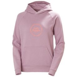Bluza damska Helly Hansen Core Graphic. Fioletowe bluzy z nadrukiem damskie Helly Hansen, m, z bawełny. Za 379.00 zł.